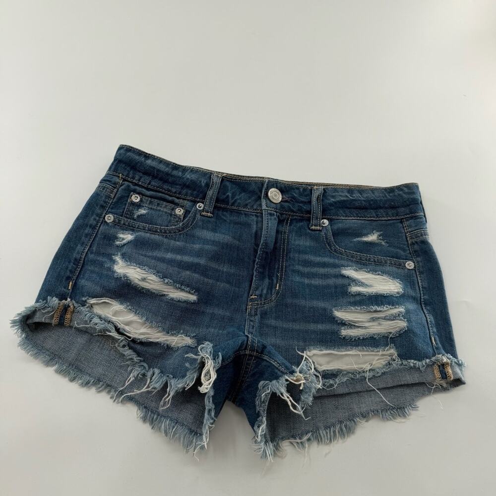 American Eagle AE Tomgirl Shortie Jean Denim Distressed